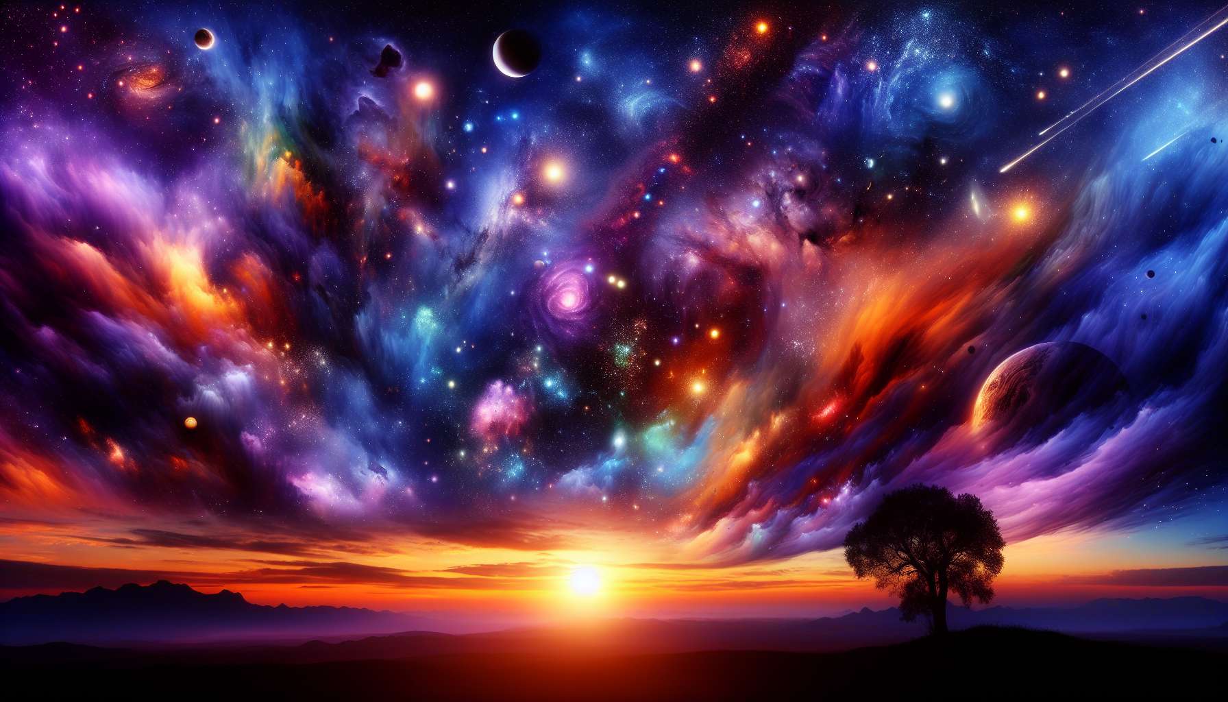 Cosmic Creativity at Dusk: Unleashing the Universe's Creative Potential